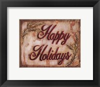Framed Happy Holidays