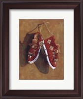 Framed Sioux Quilled Moccasins