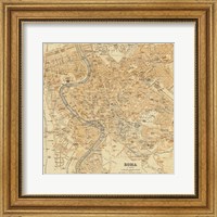 Framed Mapa Di Roma, 1898