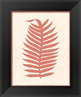 Framed 'Silhouette In Coral II' border=
