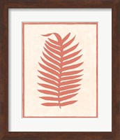 Framed 'Silhouette In Coral II' border=