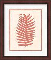 Framed 'Silhouette In Coral II' border=