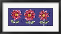 Framed 3 Pink Daisies