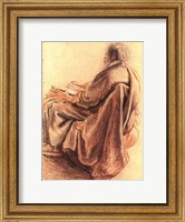 Framed Sepia Man Reading