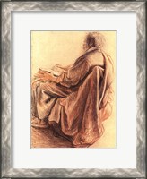 Framed Sepia Man Reading