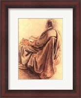 Framed Sepia Man Reading