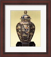Framed Oriental Blue Vase II