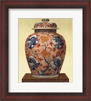 Framed Oriental Blue Vase III