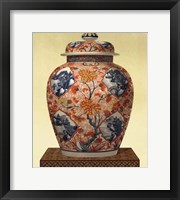 Framed Oriental Blue Vase III