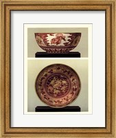 Framed Oriental Bowl and Plate I