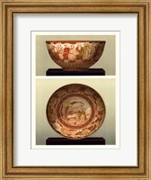 Framed Oriental Bowl and Plate II