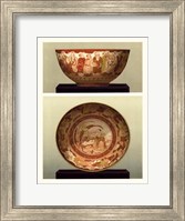 Framed Oriental Bowl and Plate II