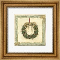 Framed Raffia Wreath I