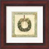 Framed Raffia Wreath I