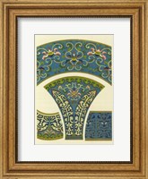 Framed Blue Oriental Designs I