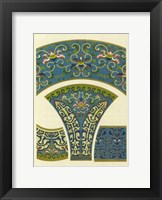 Framed Blue Oriental Designs I