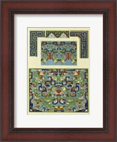 Framed Blue Oriental Designs III
