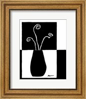 Framed Minimalist Flower in Vase I