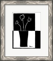 Framed Minimalist Flower in Vase II
