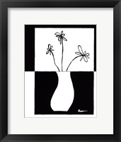 Framed Minimalist Flower in Vase IV