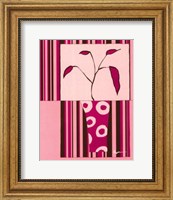 Framed Minimalist Flowers in Pink II