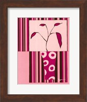 Framed Minimalist Flowers in Pink II