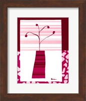 Framed Minimalist Flowers in Pink IV