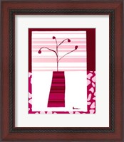 Framed Minimalist Flowers in Pink IV
