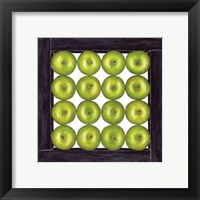 Framed Green Apples Cubed