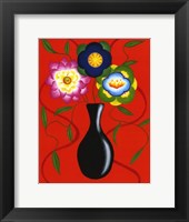 Framed Riki's Stylized Flowers II