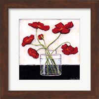 Framed Printed Modern Poppies II