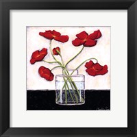 Framed Printed Modern Poppies II