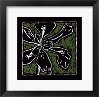 Framed Tropical Woodblock III