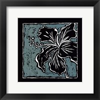 Framed Tropical Woodblock IV