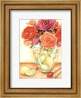 Framed Fresh Fruit & Flowers I (PT)