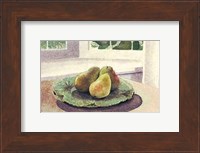 Framed Still Life with Pears in a Sunny Window