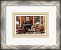 Framed Cozy Neoclassical Book Rooms