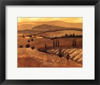 Framed Golden Tuscany Afternoon II