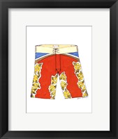 Surf Shorts (CI) II Framed Print
