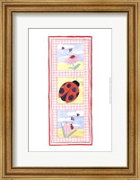 Framed Lady Bug Trio