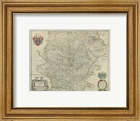 Framed Thvringia Map