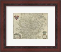 Framed Thvringia Map