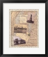 Post Cards from NY Framed Print