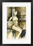 Framed Contemporary Seated Nude I