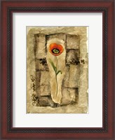 Framed Gilded Poppy I