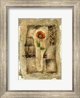 Framed Gilded Poppy II