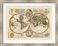 Framed Dewerelt Caart Map