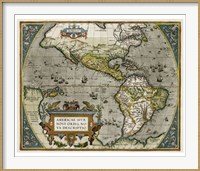 Framed Novi Orbis Map