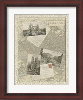 Framed Vintage Map of London