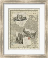 Framed Vintage Map of London